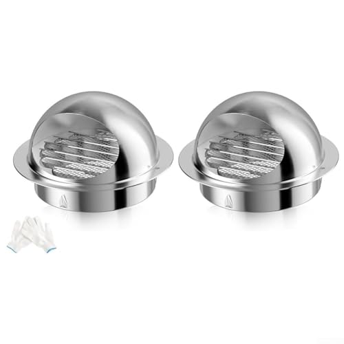 150 mm Abluftventilator mit Handschuhen 304 Edelstahl Design für optimale Belüftungssysteme (2 Stück) von Aprilsunnyzone
