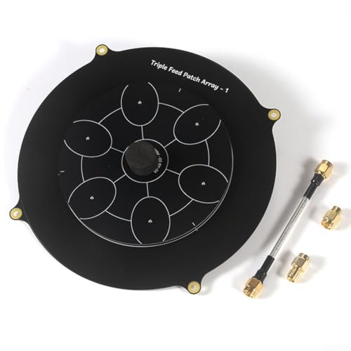 150 mm Triple Feed Patch 5 8 GHz Antenne für FPV Transmitter mit optimiertem axialen Verhältnis und breiter Hauptkuppenabdeckung für Pagoden-Array-Systeme (schwarz) von Aprilsunnyzone