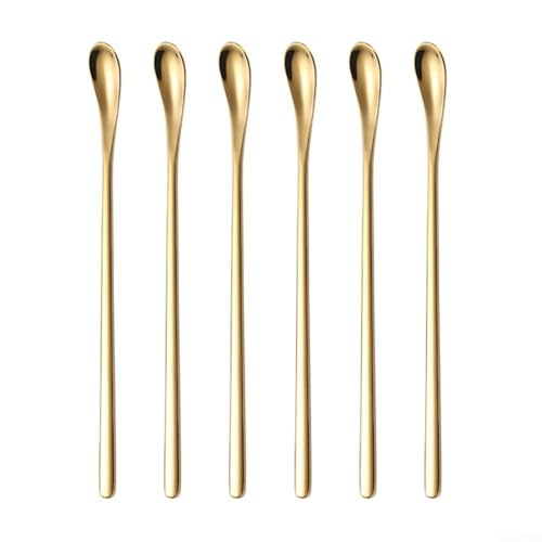19 x 3 cm Edelstahl-Löffel, Mehrzweck-Mischwerkzeug für Wachs-, Harz-, Seifen- und Kerzenherstellungsprojekte (Gold) von Aprilsunnyzone