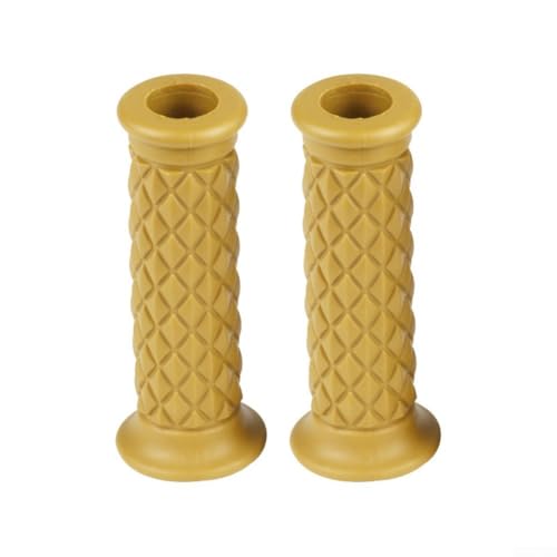 2 Stück 22 mm Motorrad-Lenkergriffe aus weichem Gummi, rutschfeste Enden für verbesserte Kontrolle und komfortablen Griff, geeignet für Standard-Lenker (gelb) von Aprilsunnyzone
