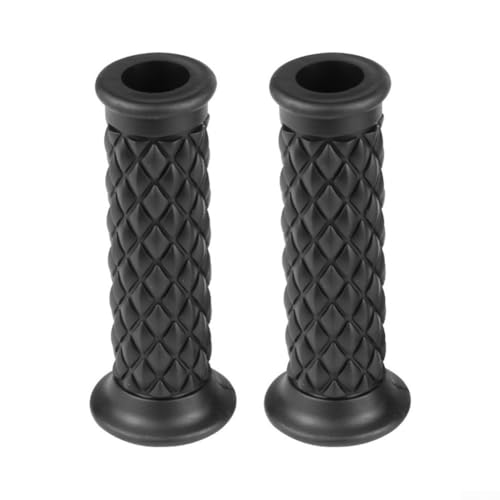 2 Stück 22 mm Motorrad-Lenkergriffe aus weichem Gummi, rutschfeste Enden für verbesserte Kontrolle und komfortablen Griff, geeignet für Standard-Lenker (schwarz) von Aprilsunnyzone