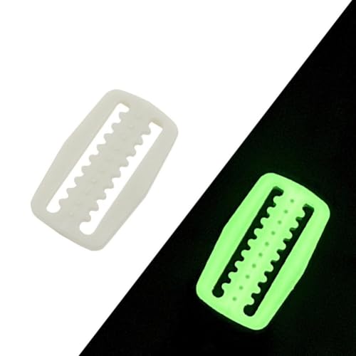 2 Stück leuchtende Tauchgürtelhalter mit Schnalle im japanischen Stil, geeignet für 5,1 cm 5 cm Nylon-Gurtband, entworfen für Tauchen und Freitauchen (Luminöses Grün) von Aprilsunnyzone