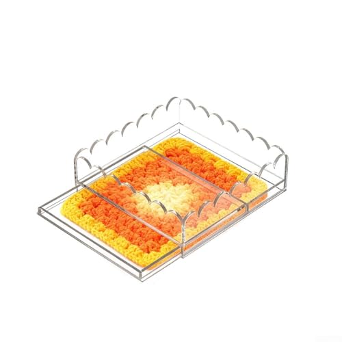 22,9 x 22,9 cm, elegantes Acryl-Tablett mit latenter Schublade und Fächern, gewellten Kanten, perfekt für Foto- und Kunstwerk-Aufbewahrung auf Kommode oder Couchtisch 22,9 x 22,9 cm, elegantes Acryl-Tablett mit latenter Schublade und Fächern, gewellten Kanten, perfekt für Foto- und Kunstwerk-Aufbewahrung auf Kommode oder Couchtisch von Aprilsunnyzone