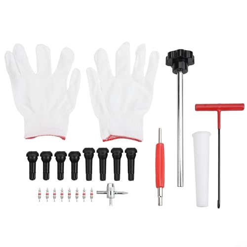 22-teiliges Reifenventil-Werkzeug-Set mit Ventilkern-Extraktions- und Installationswerkzeugen, passend für Autos, Motorräder, Geländefahrzeuge und leichte LKWs, kompatibel mit Standard-Ventilgrößen 22-teiliges Reifenventil-Werkzeug-Set mit Ventilkern-Extraktions- und Installationswerkzeugen, passend für Autos, Motorräder, Geländefahrzeuge und leichte LKWs, kompatibel mit Standard-Ventilgrößen von Aprilsunnyzone