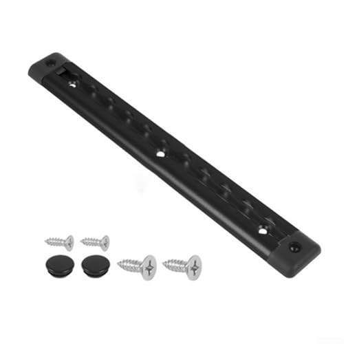 30 cm Schienenanker mit Schnellspannring-Federbolzen für sichere Befestigung an Wohnmobil-Seitenschienen und LKW-Betten (schwarz, 350 mm) von Aprilsunnyzone