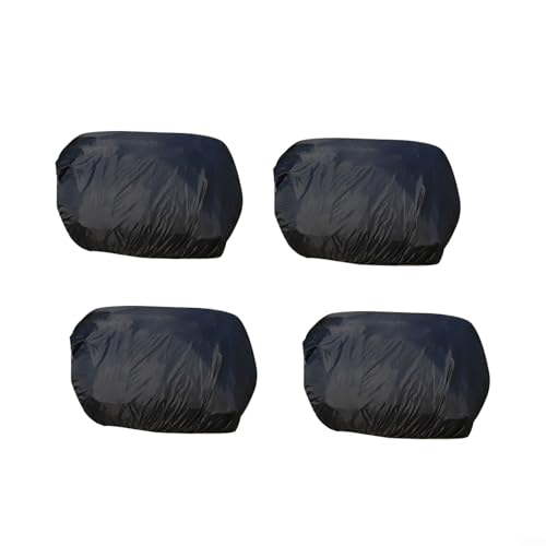 4 x Fahrrad-Regenschutz für Gepäckträger Hecktasche, wasserdichtes Polyester mit verstärkten Nähten zum Schutz von Gegenständen vor Regen und Schmutz (schwarz) von Aprilsunnyzone