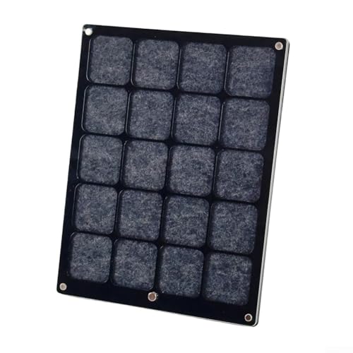 Acryl-Displaybox zum Schutz und Präsentieren von Abzeichen und Medaillen mit einer zugänglichen Öffnung für einfaches Sammelmanagement (groß, schwarz) von Aprilsunnyzone