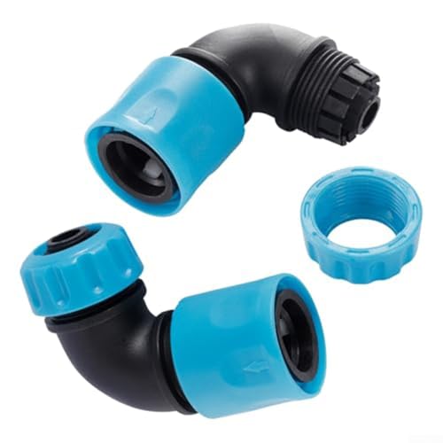 Aprilsunnyzone 2 x Gartenschlauch-Schnellverbinder, Bewässerungssystem, Autowaschschlauch, 90-Grad-Adapter von Aprilsunnyzone