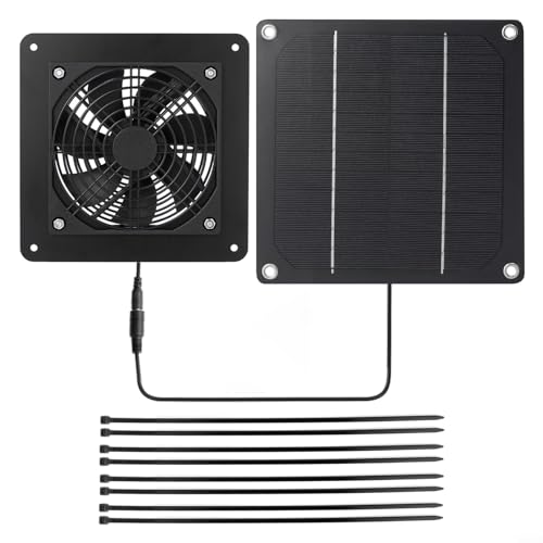 Aprilsunnyzone 5W Solar Abluftventilator Lüftungs Ventilator Abluftventilator für Geflügelhaus Gewächshaus Schnelle Installation Temperaturregelung Wetterfest von Aprilsunnyzone
