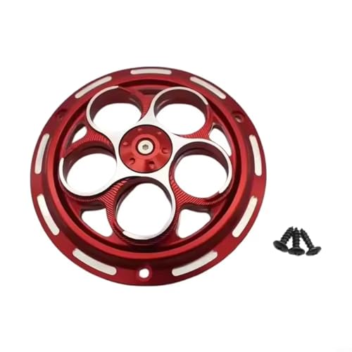 Aprilsunnyzone Aluminium-Legierung Motorrad Motorkühlung Dekorative Kühlerlüfterabdeckung Zubehör Primavera 150 (rot) von Aprilsunnyzone