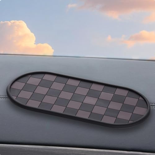Aprilsunnyzone Armaturenbrett Anti-Rutsch-Matte Auto Handyhalterung Organizer Tablett für Schlüssel, Stifte, Sonnenbrillen, hitzebeständig, waschbar, PVC Anti-Rutsch-Pad (braun-schwarz) von Aprilsunnyzone
