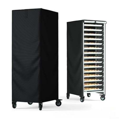 Aprilsunnyzone Commercial Bakery Rack Cover With 420D Fabric And PVC Transparent Window, Waterproof And Ventilated Protection For Bread And Bun Pan Racks (58.4 x 71.1 x 81.3 cm) von Aprilsunnyzone