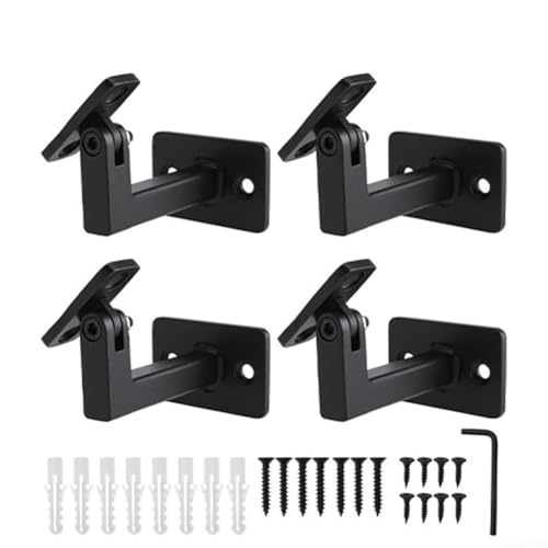 Aprilsunnyzone Eisenwandhalterung, Handlaufstütze, verstellbarer Winkel, Treppengeländerhalter, Hardware mit Installationsset für Innentreppe von Aprilsunnyzone