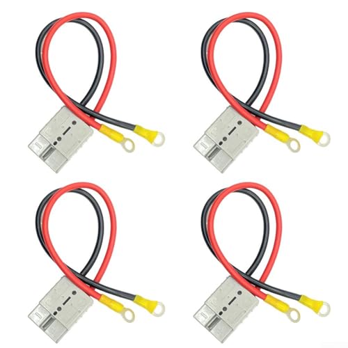 Aprilsunnyzone Gabelstapler-Batterieanschluss, 4 Stück, 50 A, 600 V, Ladeanschluss mit schwer entflammbarem PC-Material, 10 AWG, 30 cm Kabel für Elektrofahrzeuge, Wohnwagen, Boote Aprilsunnyzone Gabelstapler-Batterieanschluss, 4 Stück, 50 A, 600 V, Ladeanschluss mit schwer entflammbarem PC-Material, 10 AWG, 30 cm Kabel für Elektrofahrzeuge, Wohnwagen, Boote von Aprilsunnyzone
