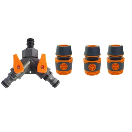 Aprilsunnyzone Gartenschlauch-Y-Anschluss, 3-Wege-Wasserverteiler mit individuellen Absperrventilen, mehrere Ausgänge für Rasenbewässerung (1,27 cm) von Aprilsunnyzone