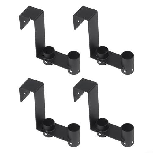 Aprilsunnyzone Haken für Pool-Werkzeug, perfekt für Zäune und Reinigungszubehör, robuste Unterstützung, einfache Schienenmontage (4 Stück) von Aprilsunnyzone