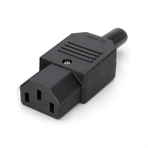 Aprilsunnyzone Kupplungssteckdose Netzadapter 250V 10A schwarz für PDU Schränke Industrieanlagen Drucker Elektroautos IEC-320 C14 C13 (C13) von Aprilsunnyzone