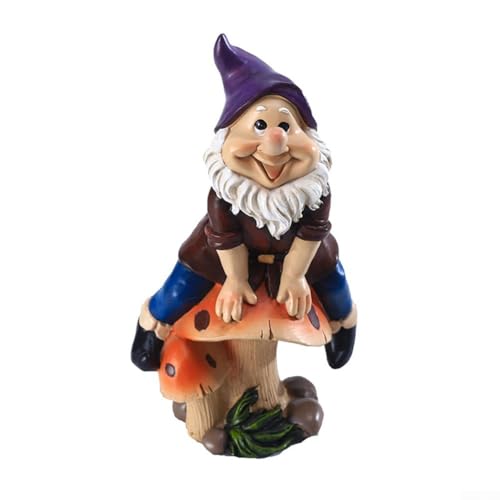 Aprilsunnyzone Lebendiger Gartenzwerg aus Kunstharz, Pilzstatue, perfektes Outdoor-Dekor-Geschenk, für Gärten, Terrassen, 15 x 9 x 26 cm Aprilsunnyzone Lebendiger Gartenzwerg aus Kunstharz, Pilzstatue, perfektes Outdoor-Dekor-Geschenk, für Gärten, Terrassen, 15 x 9 x 26 cm von Aprilsunnyzone