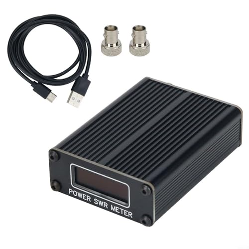 Aprilsunnyzone Mini Power SWR Meter HF Kurzwelle Leistungsmesser mit für OLED Display Eingebauter Akku Digital Stehwellenverhältnis Tester mit Typ-C Schnittstelle von Aprilsunnyzone
