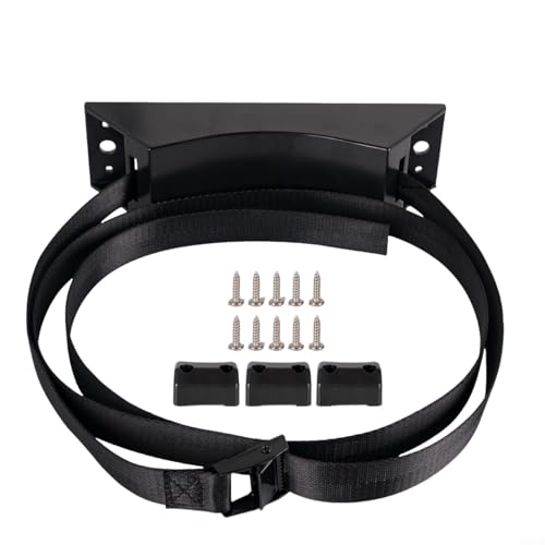 Aprilsunnyzone Nylon-Gaszylinder-Befestigungsgurt für sicheren Transport in Autos, Wohnmobilen und Yachten mit verstellbarer Länge und robuster ABS-Materialkonstruktion (schwarz, 2 m) von Aprilsunnyzone