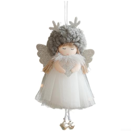 Aprilsunnyzone Plüsch-Ornament mit Hirschgeweih-Design für Baum-Hängedekoration und Urlaubsdisplay (grau) von Aprilsunnyzone