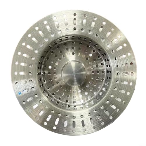Aprilsunnyzone Tiefe Schüssel Küchenspüle Sieb Edelstahl Abflusskorb Filter für Gemüse Waschbecken (Edelstahl) von Aprilsunnyzone