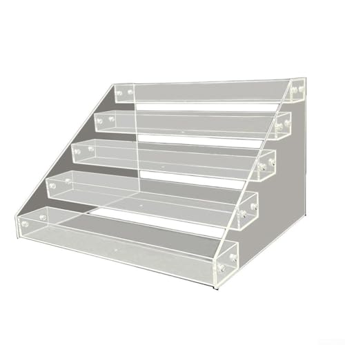 Aprilsunnyzone Transparenter 4-stöckiger Acryl-Ständer für Parfüms und Accessoires, doppelseitiger mehrschichtiger Organizer mit starker Konstruktion für den Einzelhandel oder den Heimgebrauch (5 von Aprilsunnyzone