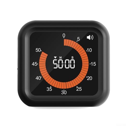 Aprilsunnyzone Visueller Timer mit Drehmechanismus, für Küchen und Lesesaal-Anwendungen im Innenbereich, Schwarz von Aprilsunnyzone
