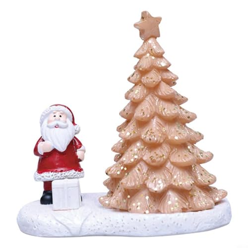 Aprilsunnyzone Weihnachtsbaumschmuck mit Weihnachtsmann-Figur, entworfen für saisonale Tisch- und Arbeitsplatz-Atmosphäre von Aprilsunnyzone