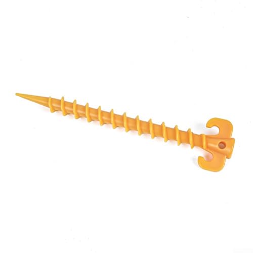 Aprilsunnyzone Zelt-Erdspieße, Kunststoff-Gewindeanker, 20 cm, gelb, Baldachin, Outdoor, Camping, winddicht, Strand, 50 Stück (Gewinde 20 cm) von Aprilsunnyzone