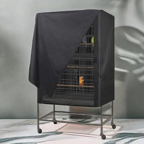 Atmungsaktive Abdeckung für Vogelkäfig, 210D Oxford-Material bietet Schutz vor Feuchtigkeit und Staubansammlungen (97 x 61 x 122 cm) von Aprilsunnyzone