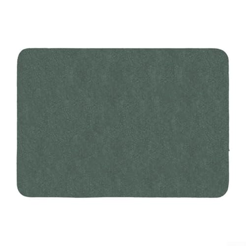 Badematte mit saugfähiger Kieselgur, schnelltrocknend und rutschfestes Design für Badezimmerböden (dunkelgrün) von Aprilsunnyzone