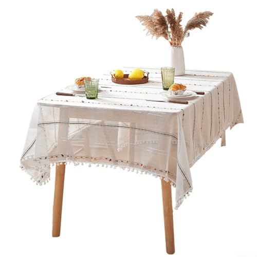 Couchtisch-Tischdecke mit Regenbogen-Süßigkeiten-Garn-Design, frische und charmante Heimdekoration (140 x 140 cm) von Aprilsunnyzone