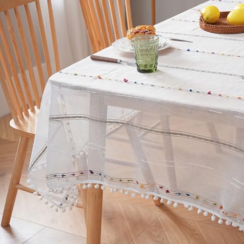 Couchtisch-Tischdecke mit Regenbogen-Süßigkeiten-Garn-Design, frische und charmante Heimdekoration (140 x 180 cm) von Aprilsunnyzone
