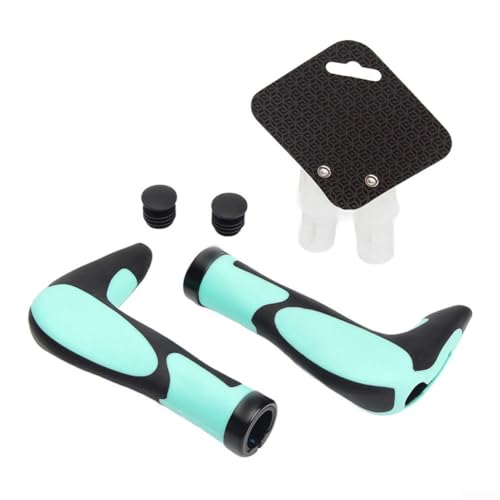 Cross Mesh Anti-Rutsch-Fahrradgriffe mit ergonomischem Komfort für Mountainbike (ein Paar schwarz-cyan) von Aprilsunnyzone