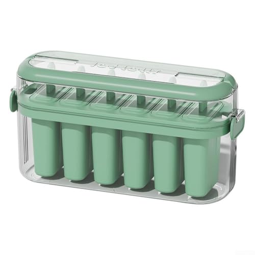 DIY Popsicle Maker mit 6 Mulden, ideal zum Erfrischen von hausgemachten Snacks (grün) von Aprilsunnyzone