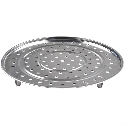 Dampfgarer aus Edelstahl mit 3 Stützen, perfekt zum Kochen und Beibehalten natürlicher Aromen (26 cm) von Aprilsunnyzone