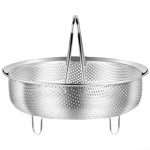 Dampfkorb für Reiskocher oder Topf, aus 304 Edelstahl mit dichten Löchern für effizientes Kochen, abnehmbarer Griff für sichere Handhabung und stapelbare Ebenen (extra groß) von Aprilsunnyzone