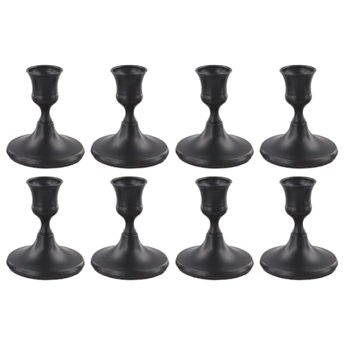 Dekorative schwarze Kerzenhalter für alle Gelegenheiten, schaffen atemberaubende Tafelaufsätze mit Vintage-Charme (8 Stück) von Aprilsunnyzone