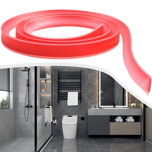 Dusch-Wassersperre, Silikonstreifen für effektive Wasserspeicherung und -abscheidung (transparent, 200 cm) von Aprilsunnyzone
