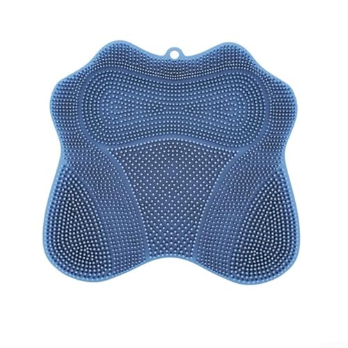 Duschmatte mit Schmetterlingsform für Rückenschrubben, rutschfest und Massagezwecke im Badezimmer (blau) von Aprilsunnyzone