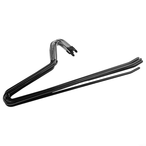 Effiziente Schrankorganisation mit 10 rutschfesten Metall-Kleiderbügeln für Handtücher und mehr (35 cm schwarz) von Aprilsunnyzone