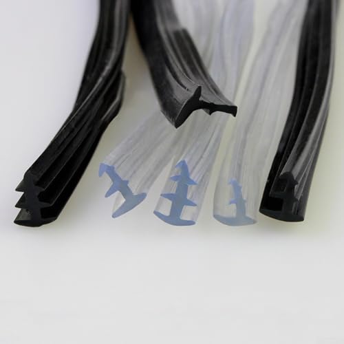 Einfach zu installierender 2 m PVC-Türdichtungsstreifen, starke wasserdichte und stoßfeste Eigenschaften (schwarz, Typ 70) von Aprilsunnyzone