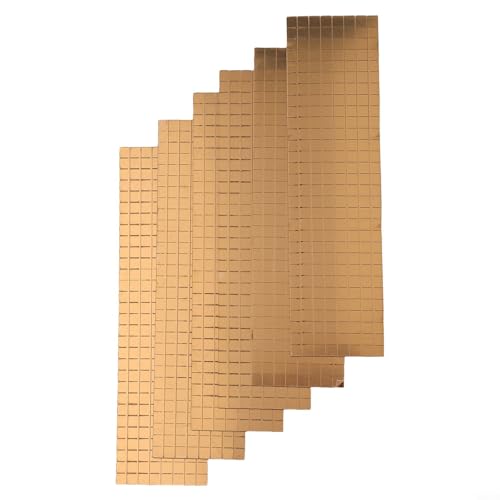 Einzigartiges Design, 6 Stück Vintage-Selbstfliesen-Aufkleber aus PVC für die Anwendung in Bad und Küche auf jeder glatten Oberfläche (braun) von Aprilsunnyzone