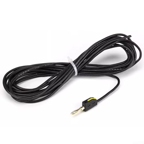 Elektrische Anschlüsse mit hoher Kapazität, schnelle Verbindung, Bananenstecker, erhältlich in Standardgröße mit flexiblen Kabeln (5 m schwarz) von Aprilsunnyzone