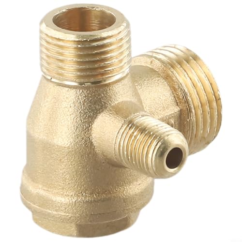 Ersatz-Luftpumpen-Rückschlagventil für Luftkompressor-Zubehör, Messing-Trennventil mit Gewindeinstallation für stabilen Luftstrom (20 x 16 x 10 mm) von Aprilsunnyzone