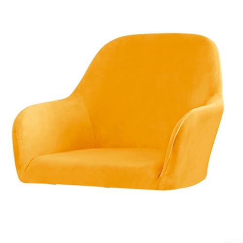 Esszimmerstuhlbezug aus Plüsch-Samt, mit Stretch-Funktion, Schutz für Hochsessel zu Hause oder im Hotel (Gold) von Aprilsunnyzone