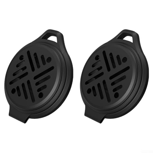 Feuersicheres Spulenhalter-Set mit wetterbeständigem Schild für stabiles Spulenbrennen und Insektenschutz im Freien, inklusive 2 Einheiten (schwarz) von Aprilsunnyzone