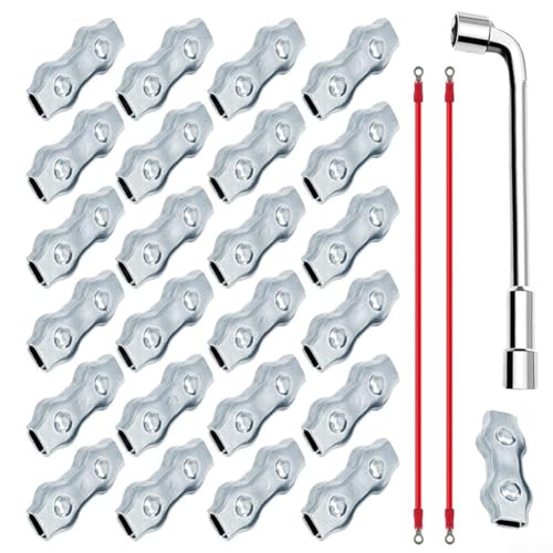 Für Elektrozaun Seilverbinder Kit 28-teilige Lösung für sichere und effiziente Verbindungen Für Elektrozaun Seilverbinder Kit 28-teilige Lösung für sichere und effiziente Verbindungen von Aprilsunnyzone