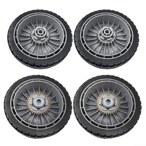 Für Honda kompatibles Rasenmäher-Rad Ersatz für HRR216 HRS216 HRT216, inklusive 12-Zahn-Antriebs-Getriebe-Set 42661 VE2 800 und 42672 VE2 800, ermöglicht effizienten Rasenmäherbetrieb (4 Stück vorne Für Honda kompatibles Rasenmäher-Rad Ersatz für HRR216 HRS216 HRT216, inklusive 12-Zahn-Antriebs-Getriebe-Set 42661 VE2 800 und 42672 VE2 800, ermöglicht effizienten Rasenmäherbetrieb (4 Stück vorne von Aprilsunnyzone